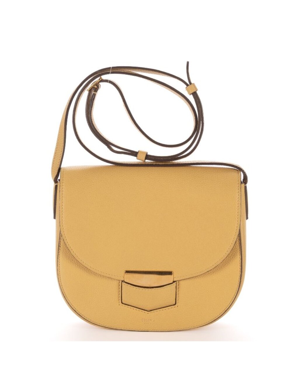 Celine Small Trottur Crossbody Beige Grain Calfskin Leather